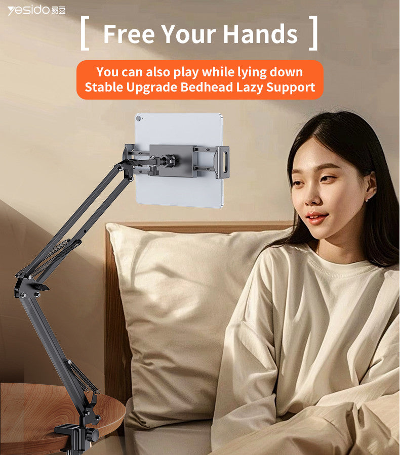 YESIDO C296 360° Adjustable Multi-Directional Folding Shaft Phone Holder | Desktop Lazy Stand YESIDO C296 360° Adjustable Multi-Directional Folding Shaft Phone Holder | Desktop Lazy Stand